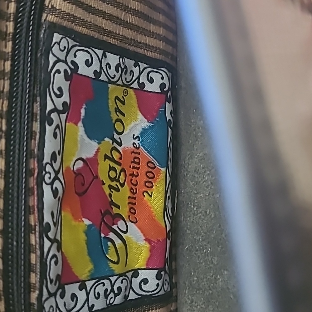 Brighton Limited Edition Crossbody Bag Multicolor Patchwork Leather Snap - Picture 7 of 9